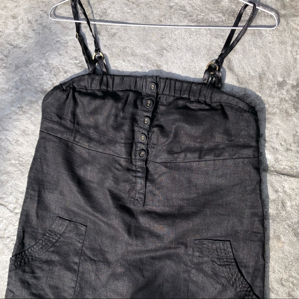 Guess jeans 100% linen dress black Small - Picture 5 of 10